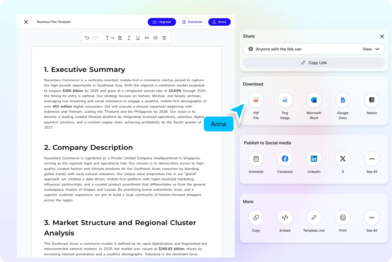 Free AI Business Plan Generator, Create Business Plans Online [ No Signup ]